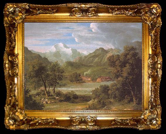 framed  Joseph Anton Koch The Lauterbrunnen Valley, ta009-2
